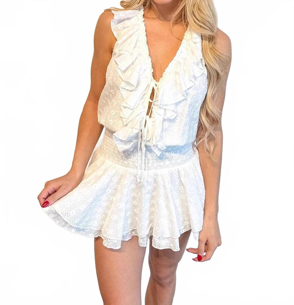 NEW SKY TO MOON any event mini dress in white